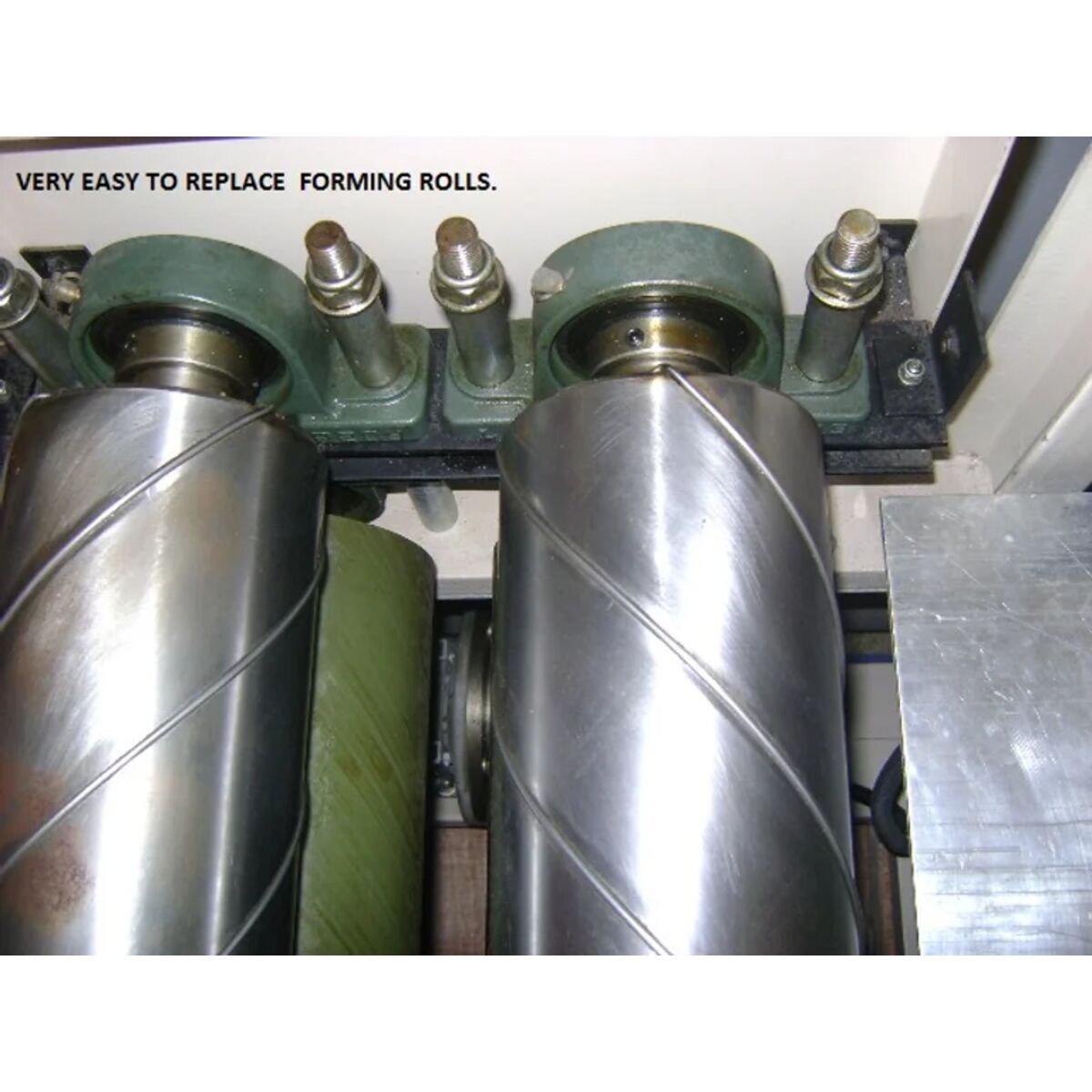 Close-up view of DFM20 Forming Rolls