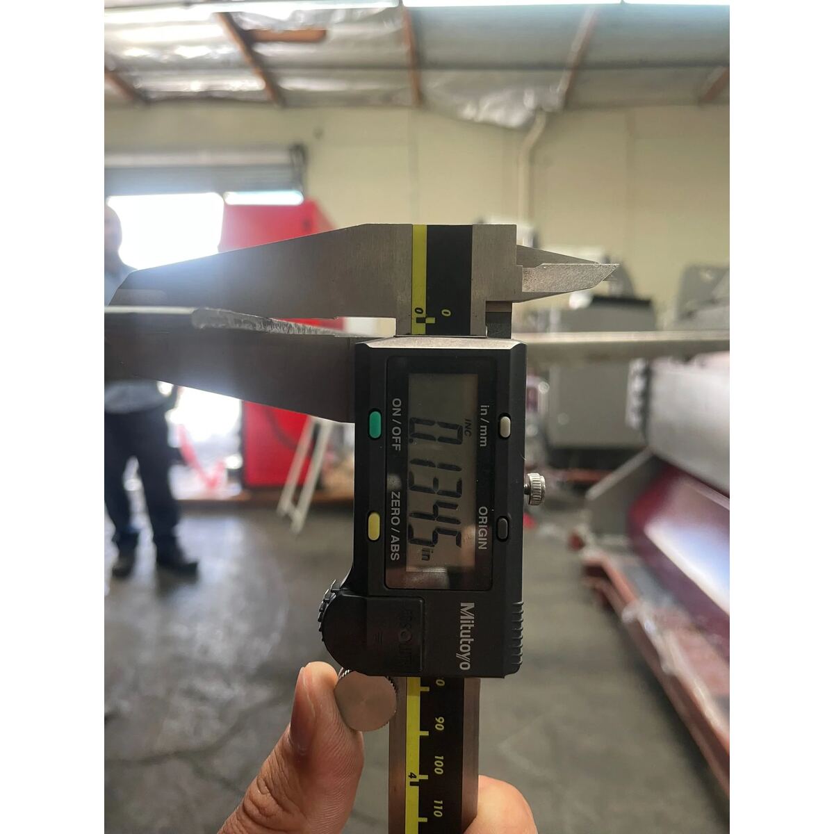 View of digital caliper