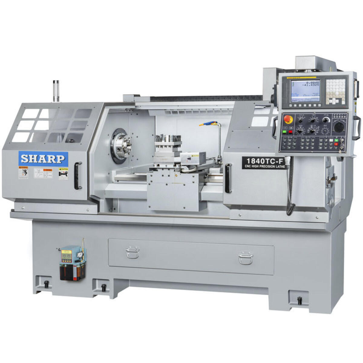 View front of Sharp Industries Lathes 1840-TC-F